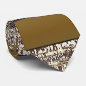 Gouden Crème Strepen Patroon Stropdas (Opgerold)