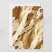 Gouden Crème Western Koeienhuid Kaart (Achterkant)