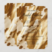 Gouden Crème Western Koeienhuid Kaart (Voorkant / Achterkant)