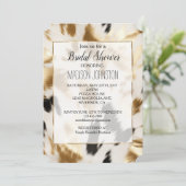 Gouden Crème Zwarte Western Koeienhuid  Kaart (Staand voorkant)