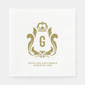 Gouden Crest G Monogram Servet (Voorkant)