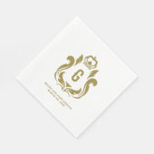 Gouden Crest G Monogram Servet (Hoek)