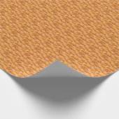 Gouden croissant, bakkerij naadloos patroon. cadeaupapier (Hoek)