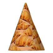 Gouden croissant, bakkerij naadloos patroon. feesthoedjes (Rechts)