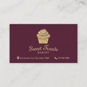 Gouden Cupcake Bakkerij Sweet Treats Bourgogne Roo Visitekaartje (Voorkant)