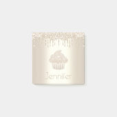 Gouden cupcake glitter druppels moderne gewaagde m post-it® notes (Voorkant)
