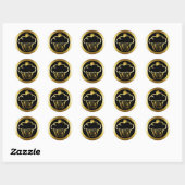GOUDEN CUPCAKE RONDE STICKER (Vel)