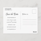 Gouden Cupido's Elegante Script Sla de Datum Op Briefkaart (Achterkant)