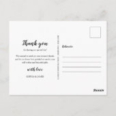 Gouden Cupids Trouwfoto Dank u Briefkaart (Achterkant)