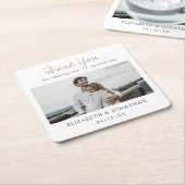 Gouden Custom Wedding Onderzetter Favoriet met Fot (Schuin)