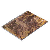 Gouden Cyber Circuit Board Tech Kunst Elektronica Notitieboek (Linkerzijde)