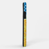 Gouden Daffodils en Blauwe Polka Dots Case-Mate iPhone Case (Achterkant/rechts)