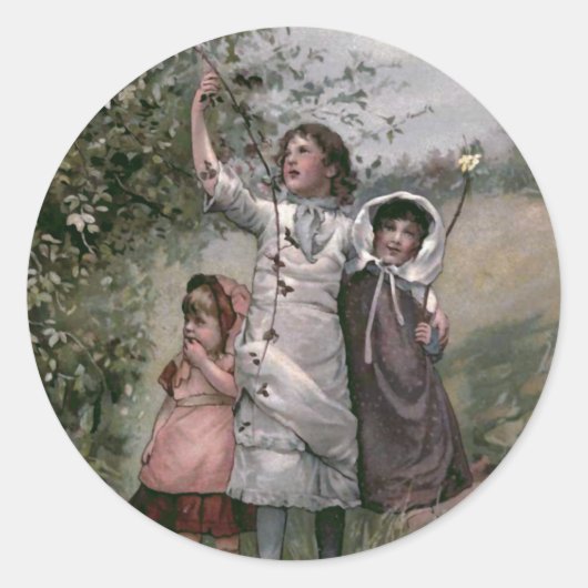 Gouden Dagen  boekillustratie Ronde Sticker (Voorkant)