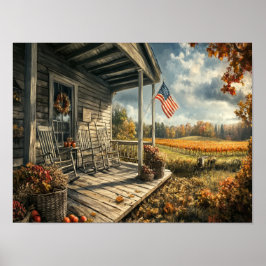Gouden dagen van herfst AI-kunst Poster