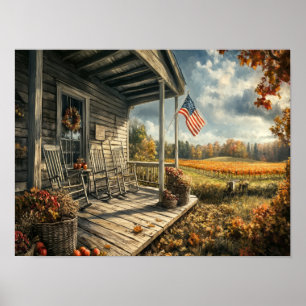 Gouden dagen van herfst AI-kunst Poster