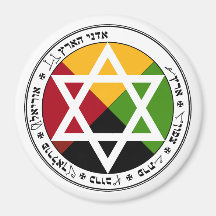 Gouden Dageraad Aarde Pentakel op Wit