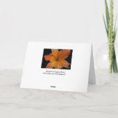 Gouden Daglelie Naam Dag of Verjaardag Groet Kaart (Achterkant)