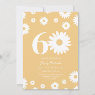 Gouden Daisy 60ste verjaardag uitnodiging