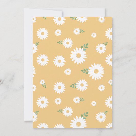 Gouden Daisy 90ste verjaardag uitnodiging (Achterkant)