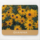  gouden daisy bloemen, voeg jouw naam toe muismat (Voorkant)