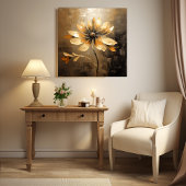 Gouden Daisy Canvas Afdruk