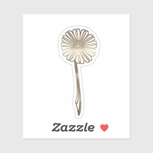 Gouden Daisy Flower Sticker (Vel)