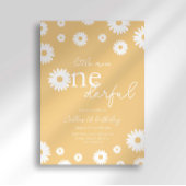 Gouden Daisy Kleine Miss Onederful Uitnodiging