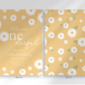 Gouden Daisy Kleine Miss Onederful Uitnodiging