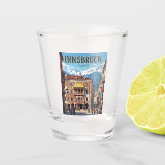 Gouden Dak Oostenrijk Shot Glas (Voorkant)