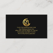 Gouden dakbedekking bouwer visitekaartje (Achterkant)