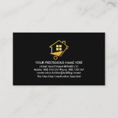 Gouden Dakladder Building Tools Tree Visitekaartje (Achterkant)