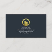 Gouden dakraam bouwconstructie visitekaartje (Achterkant)