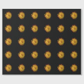 Gouden Daliapapier Cadeaupapier (Vlak)
