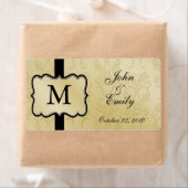 Gouden Damask Bruiloft Favor Labels (Insitu)