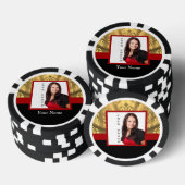 Gouden damask fotosjabloon poker chips (Opstapeling)