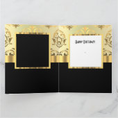 Gouden damask fotosjabloon zoet zestien kaart (Binnen)