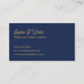 gouden Damask Historische Fictie Auteur Visitekaartje (Achterkant)