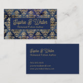 gouden Damask Historische Fictie Auteur Visitekaartje (Voorkant / Achterkant)