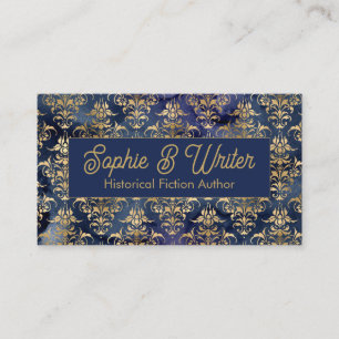  gouden Damask Historische Fictie Auteur Visitekaartje
