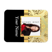 Gouden damask instagram fotosjabloon magneet (Horizontaal)