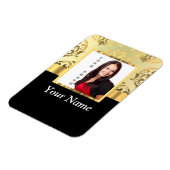 Gouden damask instagram fotosjabloon magneet (Linkerzijde)