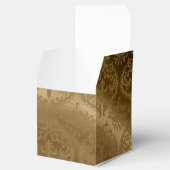 Gouden Damask Zijde Posh Bruiloft Favor Box Bedankdoosjes (Geopend)