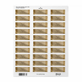 Gouden Damask Zijde Posh Bruiloft Label (Full Sheet)