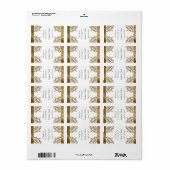 Gouden Damask Zijde Posh Bruiloft Lip Balm Label (Full Sheet)