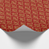 gouden Damaskers en Bourgogne Cadeaupapier (Hoek)