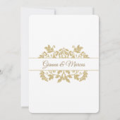 Gouden Damast 50ste verjaardag Kaart (Achterkant)