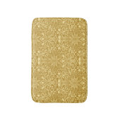 Gouden Damast Barok Bloemen Patroon Badmat (Voorkant Verticaal)