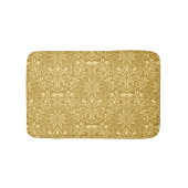 Gouden Damast Barok Bloemen Patroon Badmat (Voorkant)