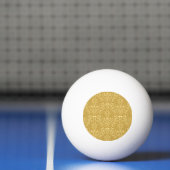 Gouden Damast Barok Bloemen Patroon Pingpongbal (Net)