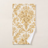 Gouden Damast Bloem Bad Handdoek (Handdoek)